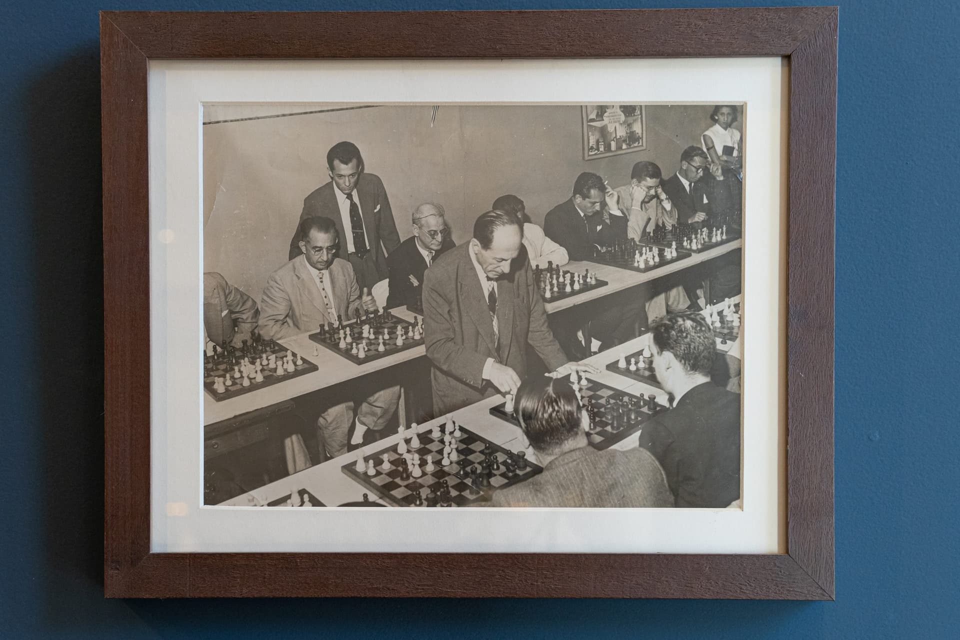 Simultânea de Xadrez no Clube Cruzeiro, Rua Angélica. Adolfo Rodrigues de Faria, presidente e proprietário do clube.