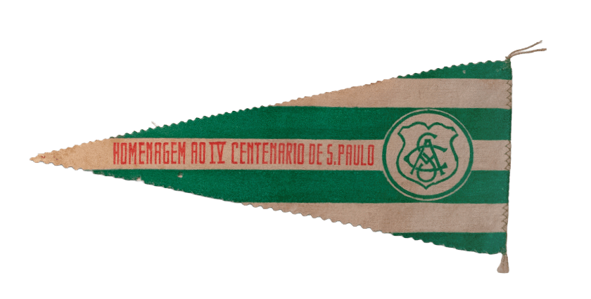 Green pennant in tribute to the IV Centenary of São Paulo