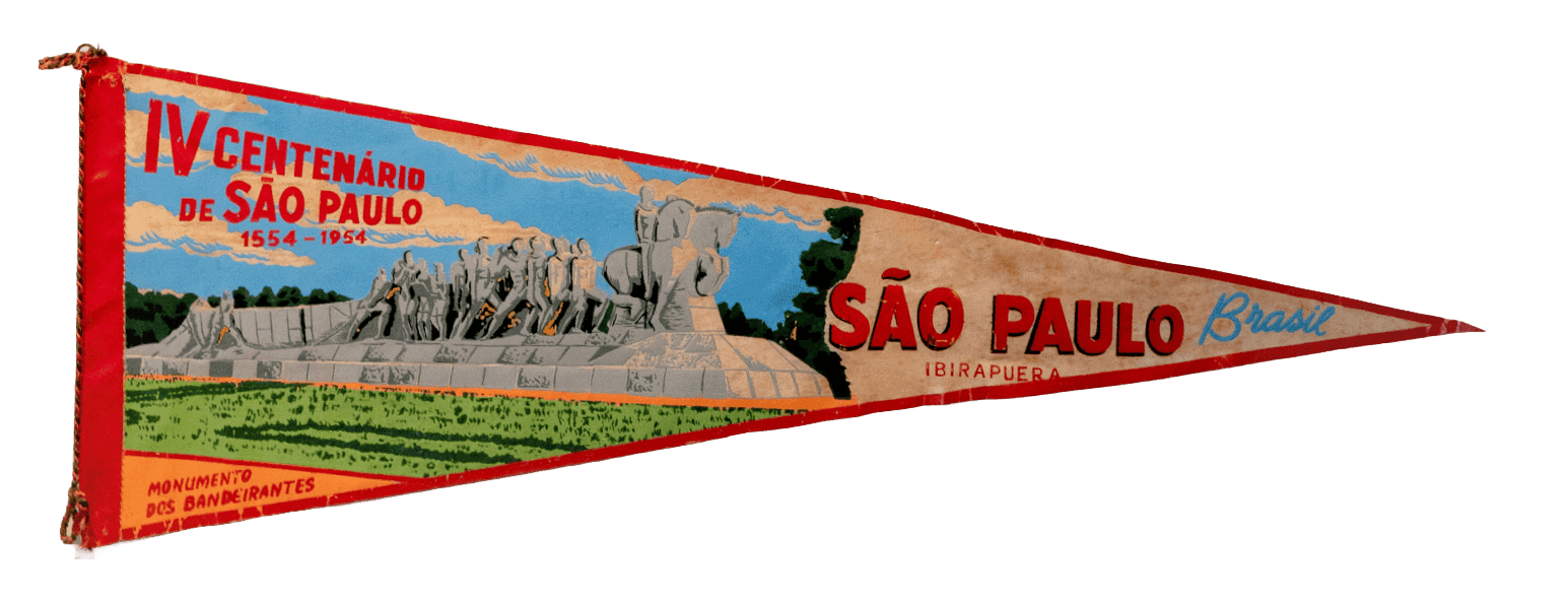 São Paulo Brazil pennant with Monument to the Bandeiras