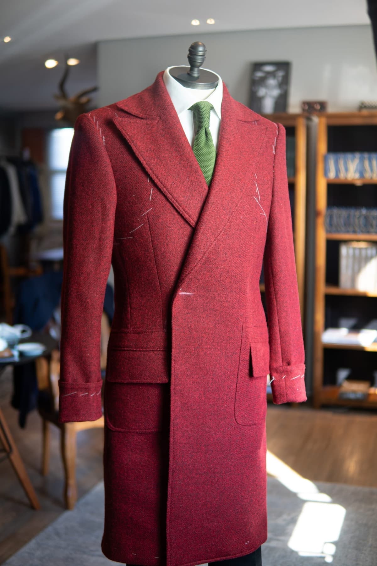 Exclusive artisanal overcoat — special orders tailoring