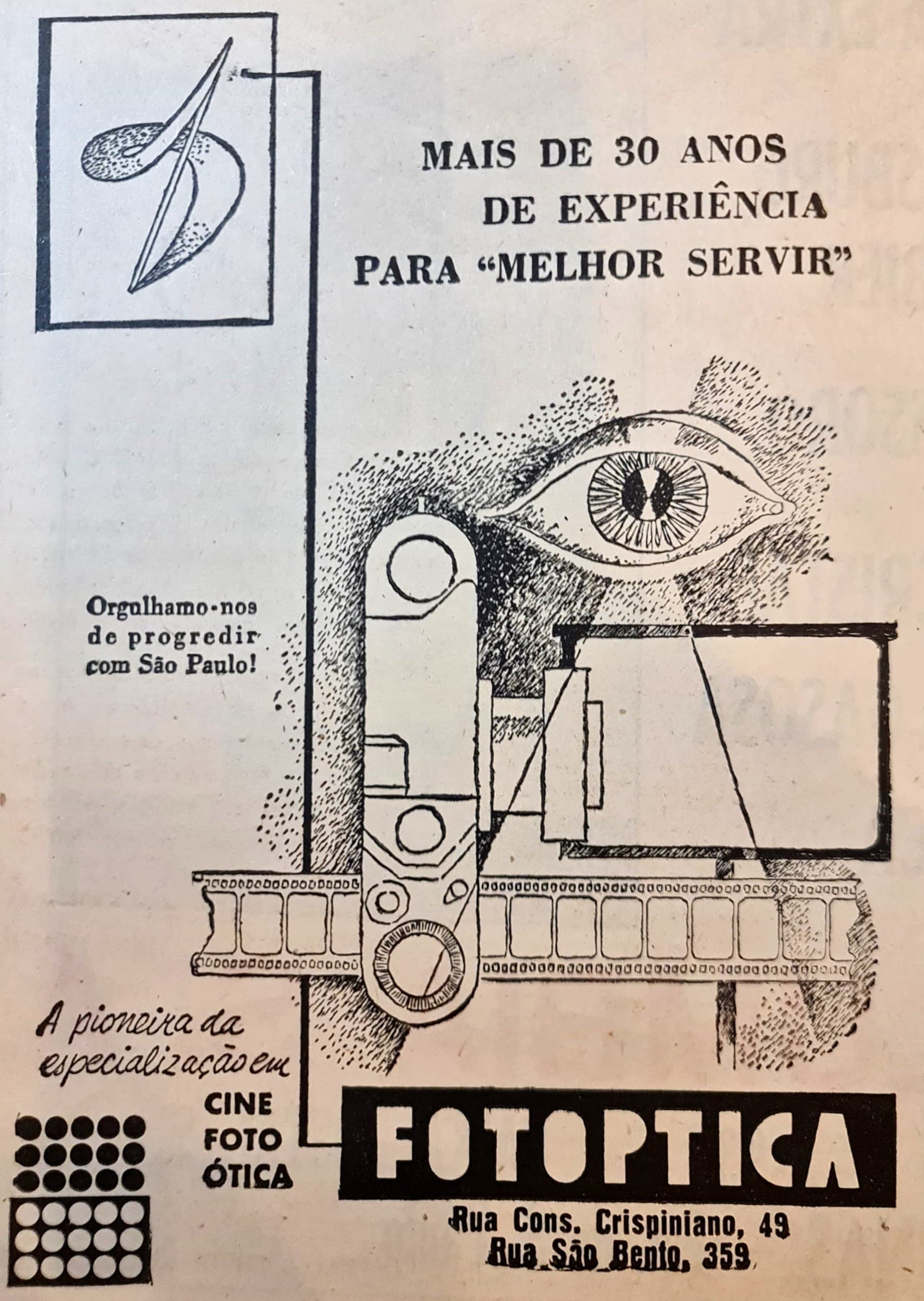 Homenagem da empresa ao aniversário de São Paulo. A Voluta de Niemeyer aparece no canto superior esquerdo.